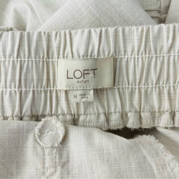 Loft tan coastal high waisted cropped jogger pants medium - Picture 6 of 7